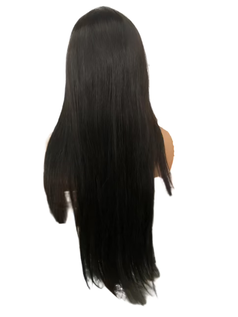 13x4 64” natural color black wig